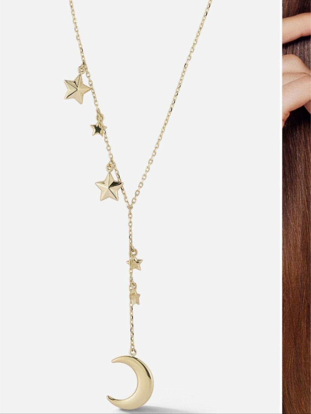Ember Fine Jewerly 14k Yellow Gold Celestial Y-Necklace